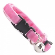 Candy Pink Double Velvet Soft Cat Collar